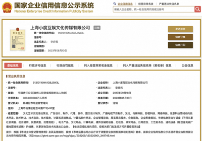 上海小度互娛文化傳媒登記狀態(tài)變更為注銷 聚焦企業(yè)技術(shù)咨詢業(yè)務(wù)的戰(zhàn)略調(diào)整