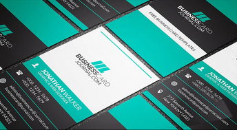 大氣商務藍色名片模板